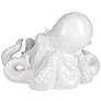 6_Octopus 9 1/4" Wide Shiny White Decorative Figurines Set of 2 more views