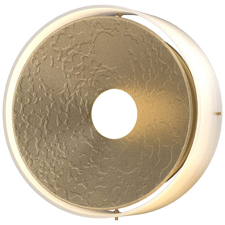 Image 1 Oculus 11.5 inch High Soft Gold Sconce With Opal Glass Shade