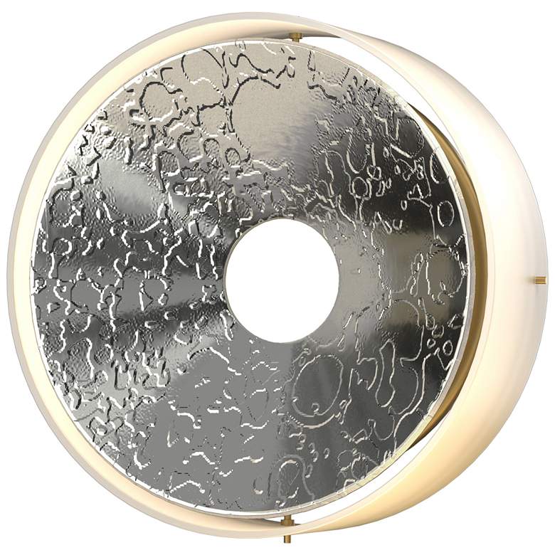 Image 1 Oculus 11.5" High Sterling Sconce With Opal Glass Shade