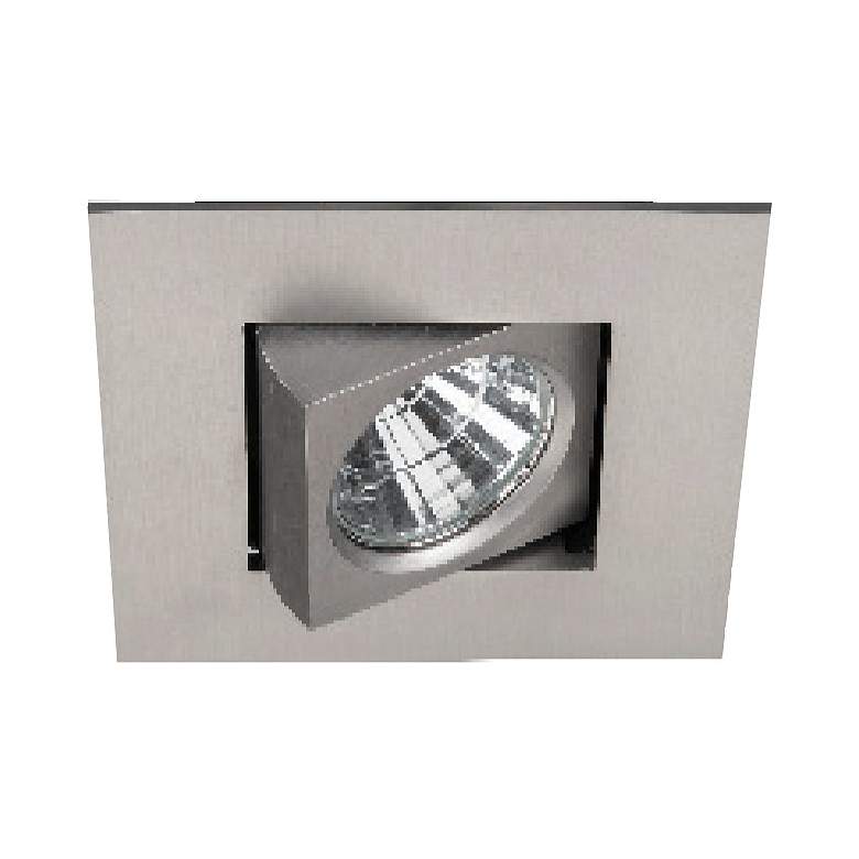 Oculux 2&quot; Square Brushed Nickel LED Adjustable Recessed Kit