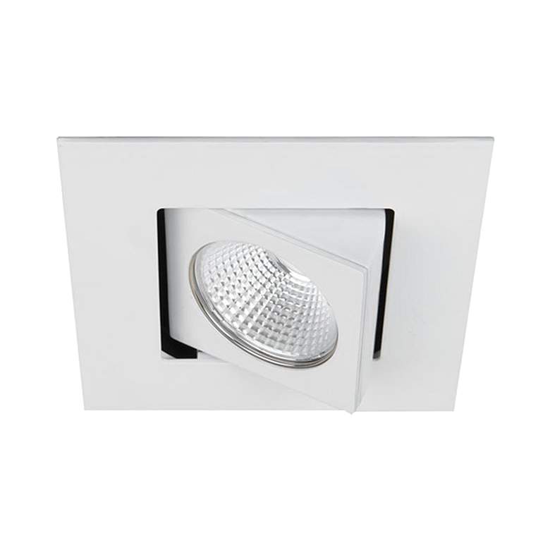 Image 1 Oculux 2" Square White LED Adjustable Complete Recessed Kit