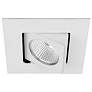Oculux 2" Square White LED Adjustable Complete Recessed Kit