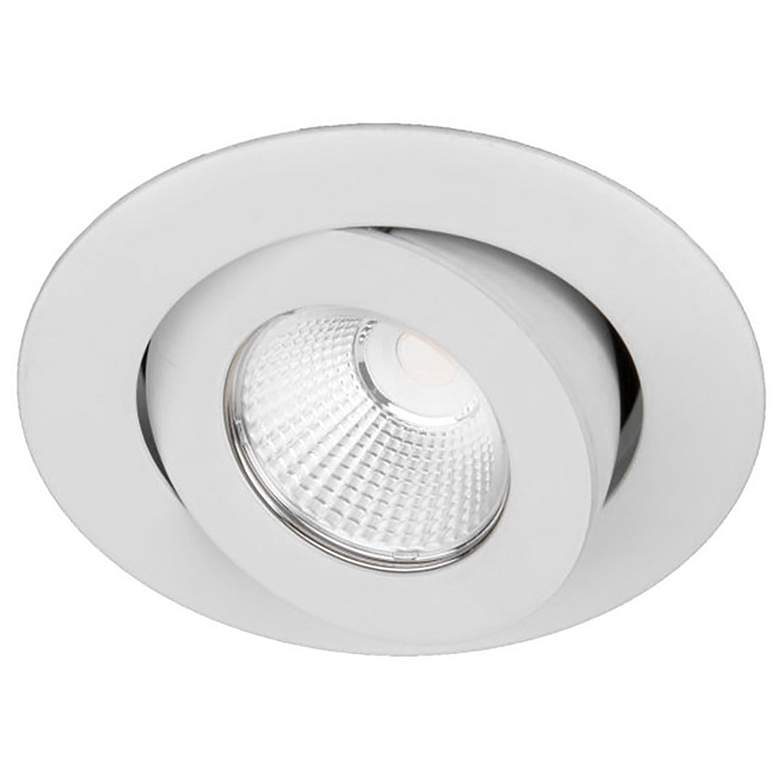 Image 1 Oculux 3 1/2 inch Round White LED Adjustable Recessed Light Trim