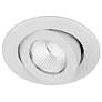 Oculux 3 1/2" Round White LED Adjustable Recessed Light Trim