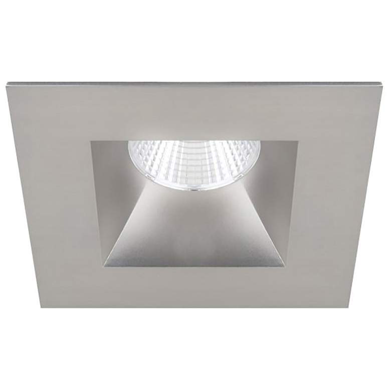Image 1 Oculux 3 1/2 inch Square Nickel LED Open Reflector Recessed Trim
