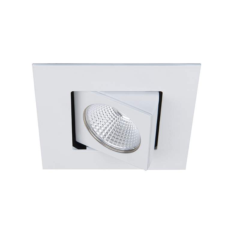 Image 1 Oculux Warm Dim 3 1/2 inch Square White LED Adjustable Downlight
