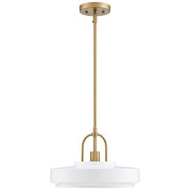 Image1 of Odea 14 in. 1-Light Matte White Transitional Pendant Light