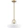 Odea 14 in. 1-Light Matte White Transitional Pendant Light
