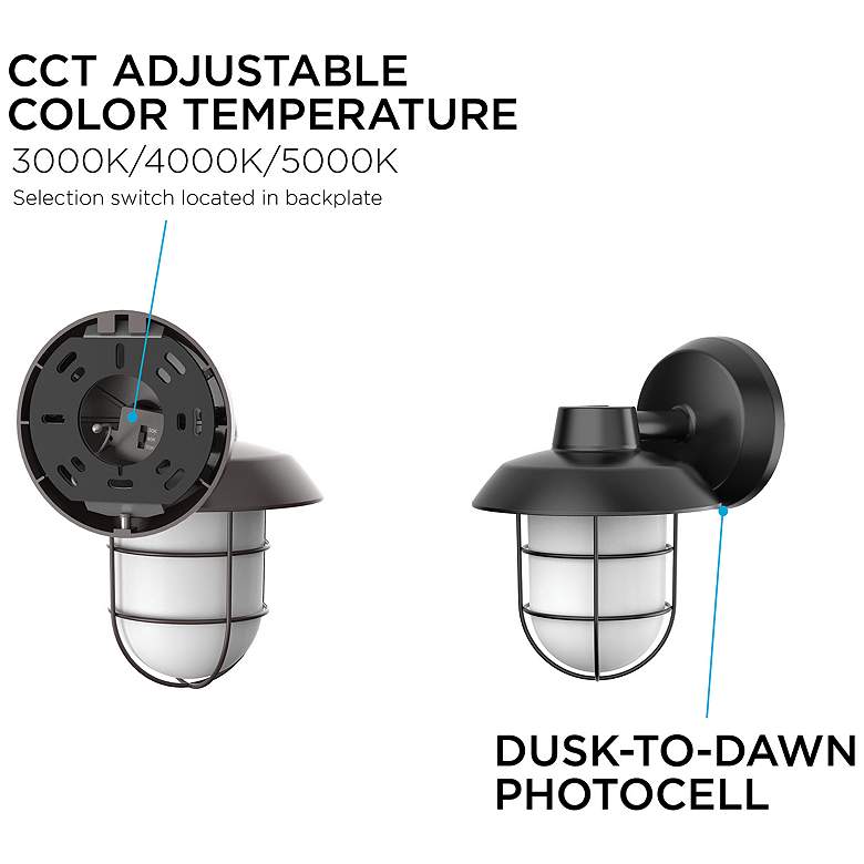Image 3 Odell 9.3" High Black LED Outdoor Sconce more views