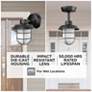 5_Odell 9.3" High Black LED Outdoor Sconce more views