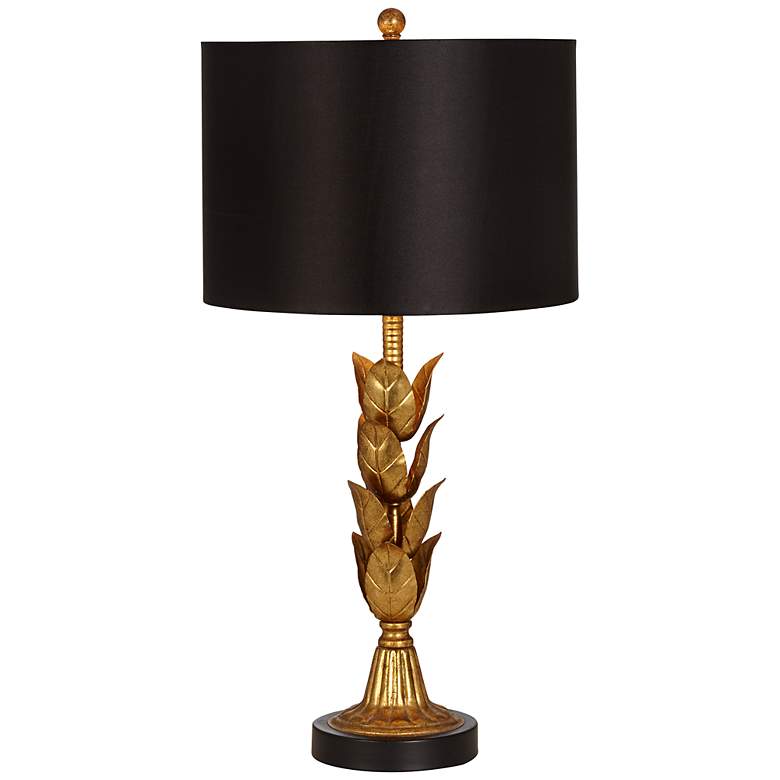 Image 1 Odell Gold Leaf Column Table Lamp