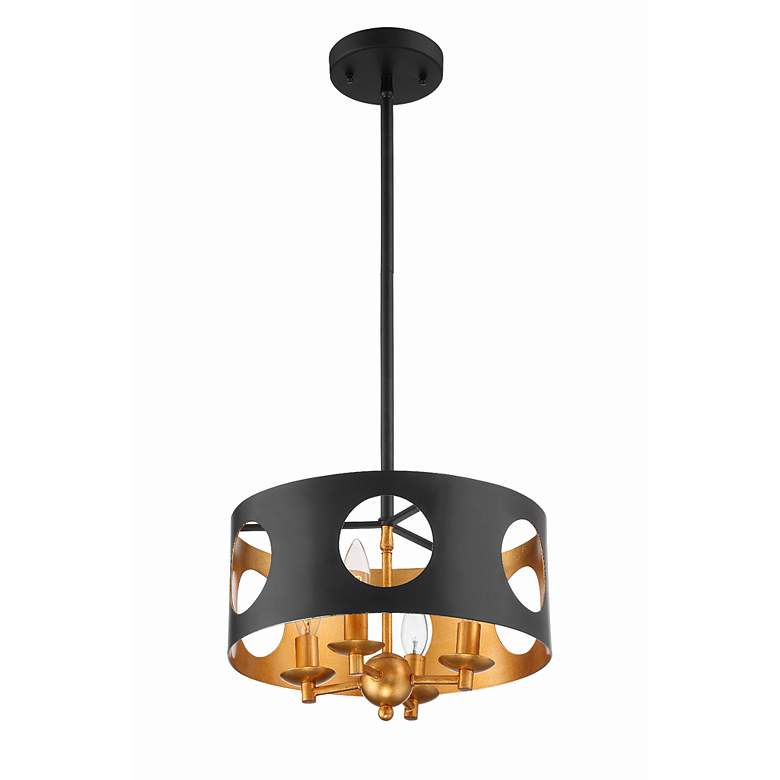 Image 3 Odelle 4 Light Black & Gold Ceiling Pendant more views