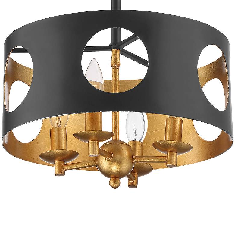 Image 4 Odelle 4 Light Black & Gold Ceiling Pendant more views