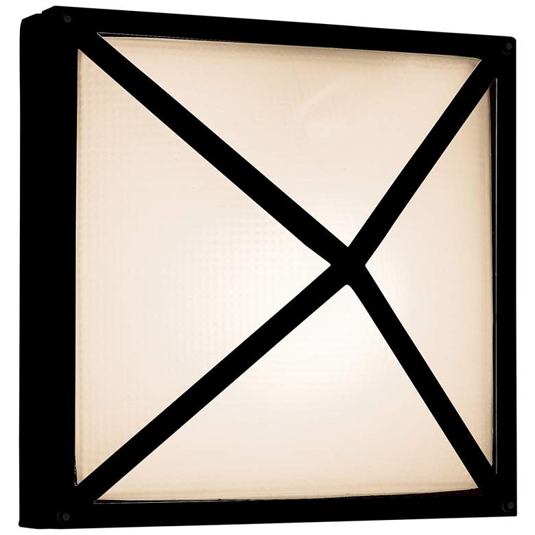 Image 1 Oden 10 1/4" High Black Metal LED Outdoor Wall Light