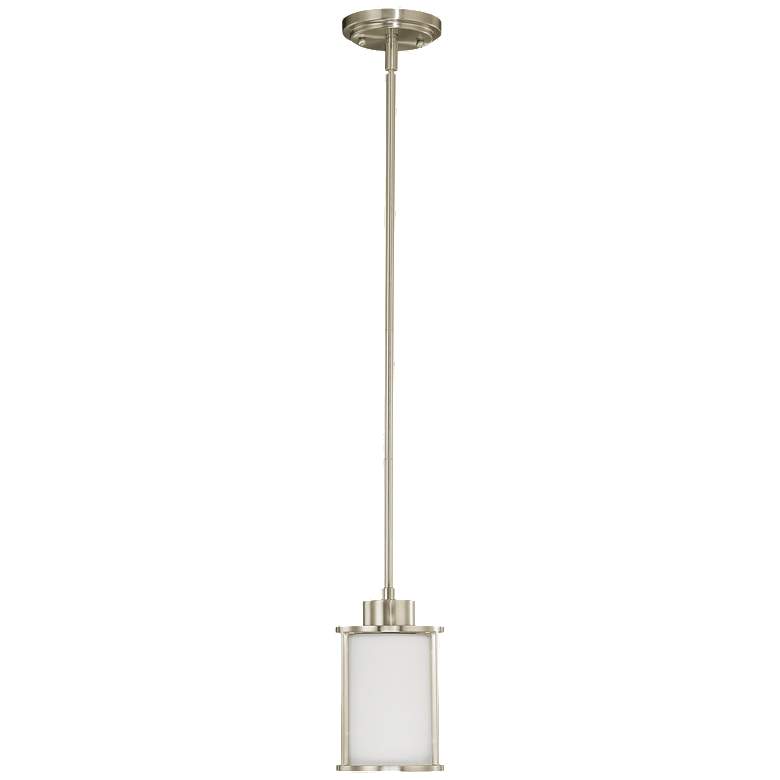 Image 1 Odeon; 1 Light; Mini Pendant with Satin White Glass