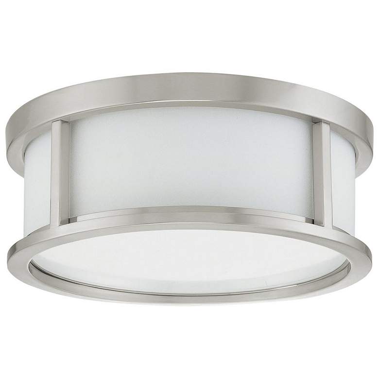 Image 1 Odeon; 2 Light; 13 in.; Flush Dome with Satin White Glass