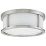Odeon; 2 Light; 13 in.; Flush Dome with Satin White Glass