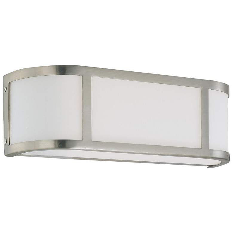 Image 1 Odeon; 2 Light; Wall Sconce with Satin White Glass