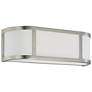 Odeon; 2 Light; Wall Sconce with Satin White Glass