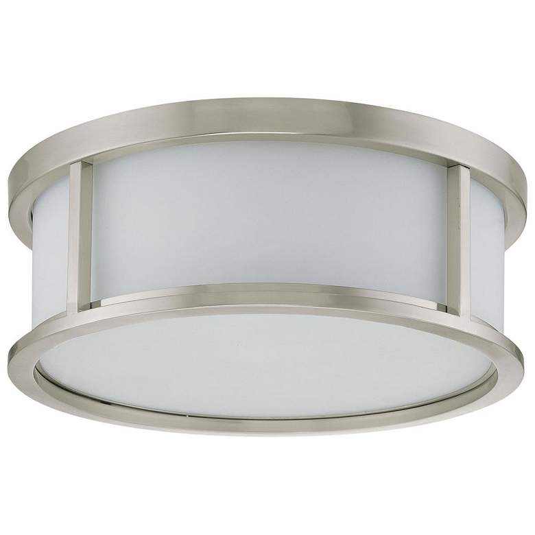 Image 1 Odeon; 3 Light; 15 in.; Flush Dome with Satin White Glass