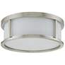 Odeon; 3 Light; 15 in.; Flush Dome with Satin White Glass
