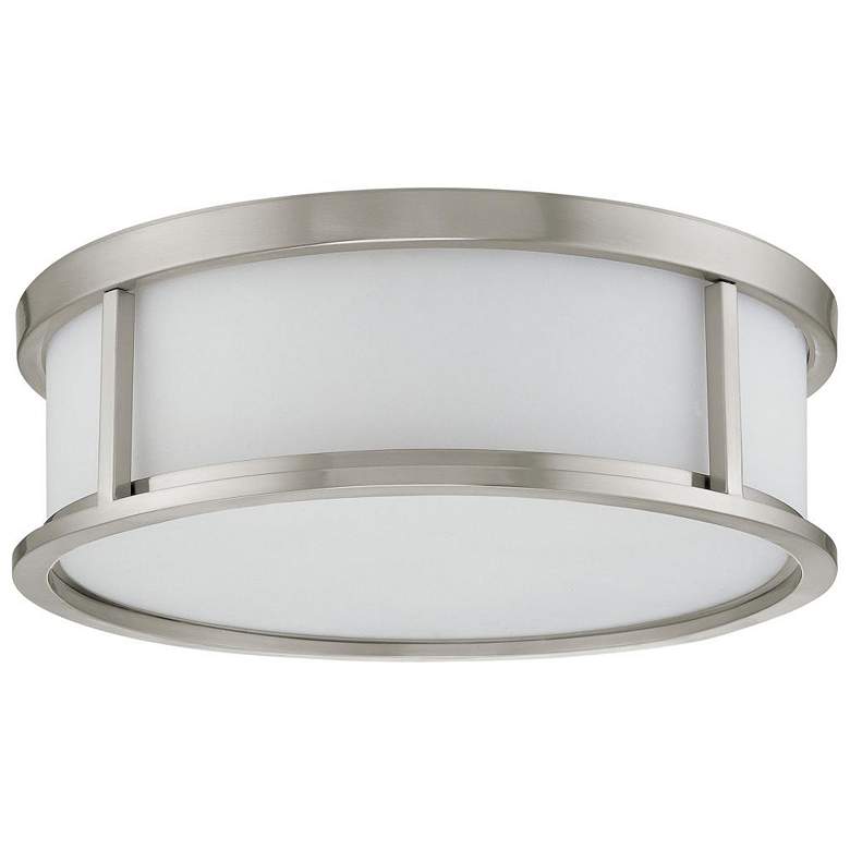 Image 1 Odeon; 3 Light; 17 in.; Flush Dome with Satin White Glass