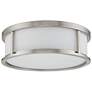 Odeon; 3 Light; 17 in.; Flush Dome with Satin White Glass