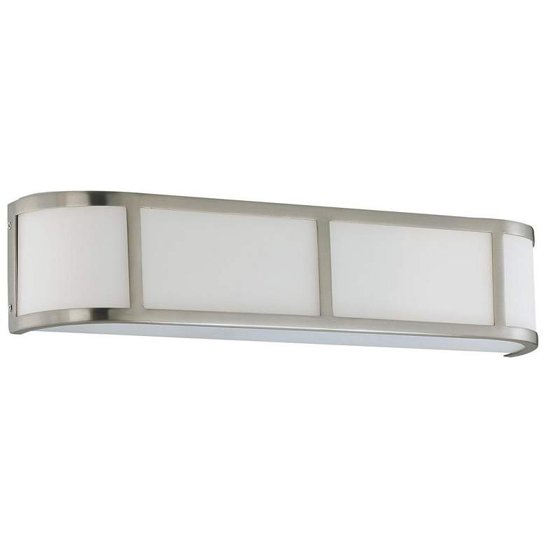 Image 1 Odeon; 3 Light; Wall Sconce with Satin White Glass