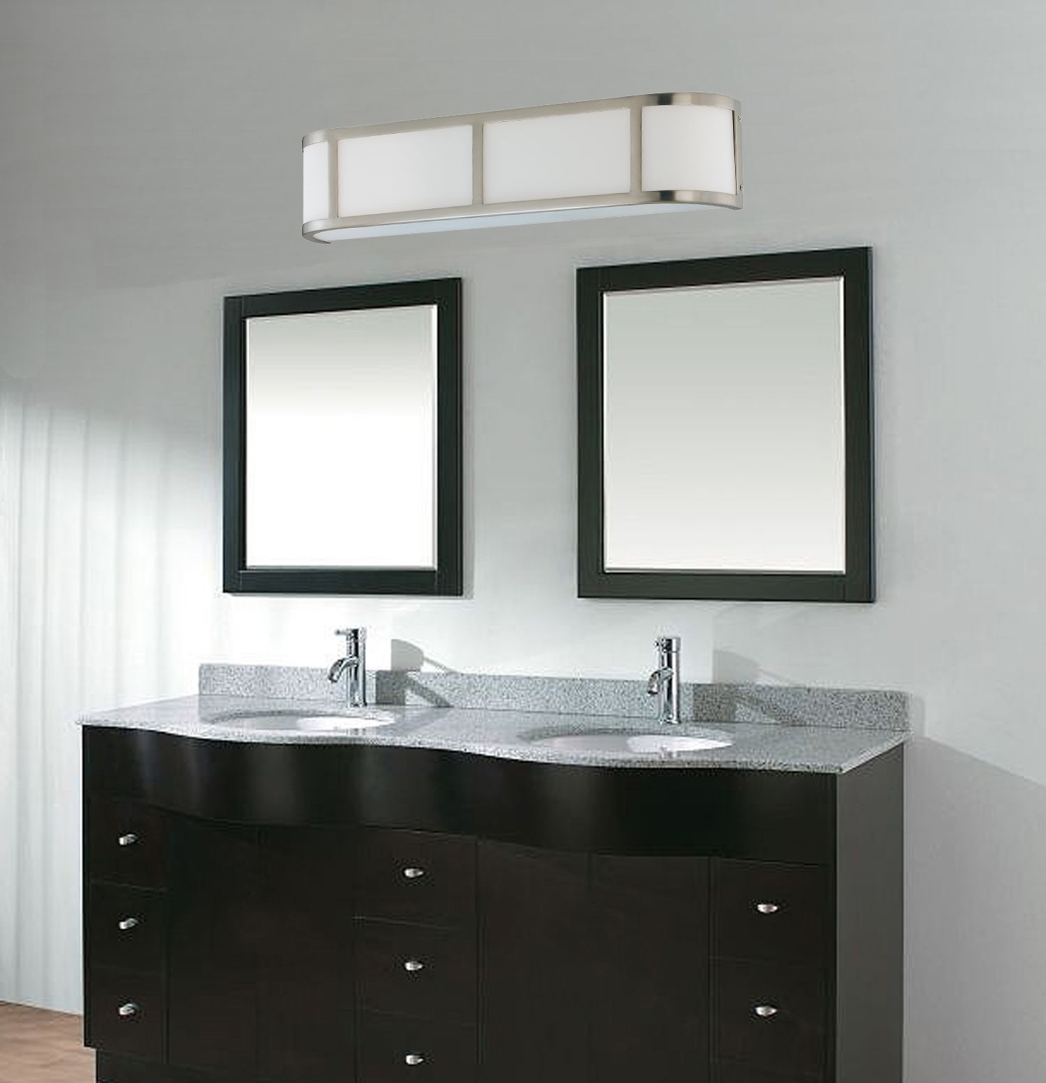 Image 3 Odeon; 3 Light; Wall Sconce with Satin White Glass more views