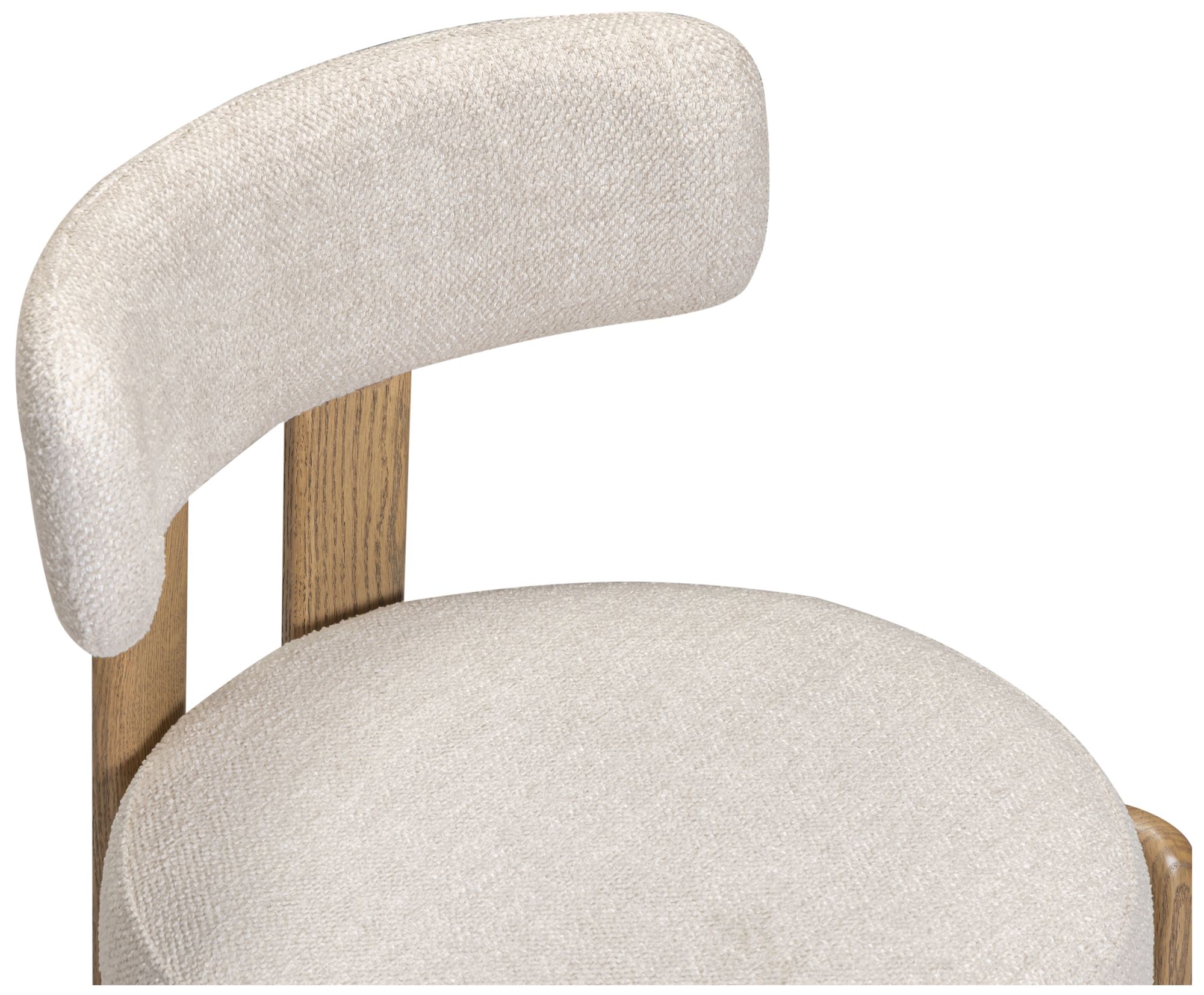 Image 3 Odessa Cream Performance Vegan Leather Dining Chair more views