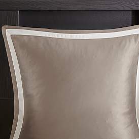 Image4 of Odette Tan King 8-Piece Jacquard Comforter Set more views