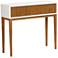 Odile 35 1/2"W Natural Brown White 1-Drawer Console Table