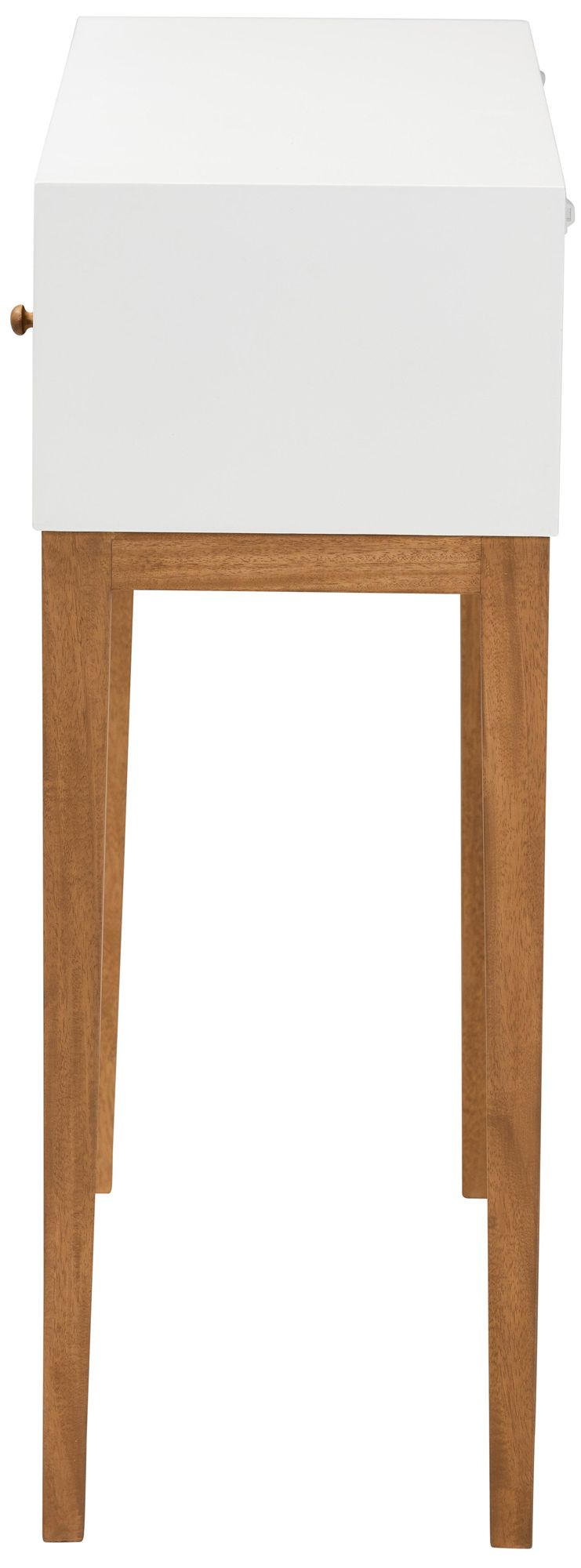Odile 35 1/2"W Natural Brown White 1-Drawer Console Table