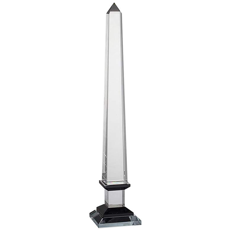 Image 1 Odille 16" High Crystal Obelisk Sculpture