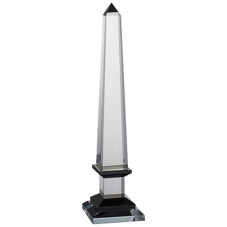 Odille 20&quot; High Crystal Obelisk Sculpture