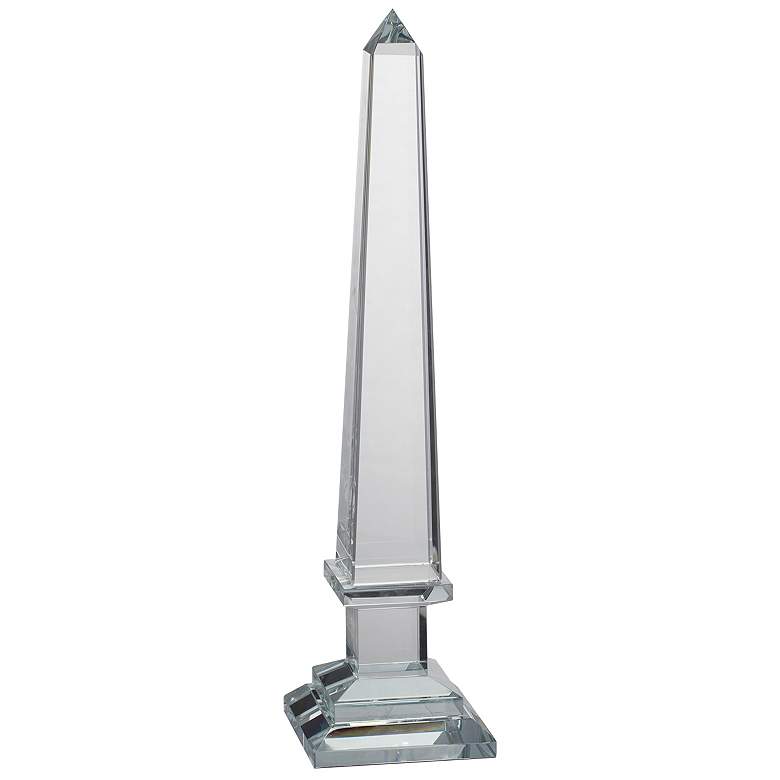 Image 1 Odille II 16" High Crystal Obelisk Sculpture