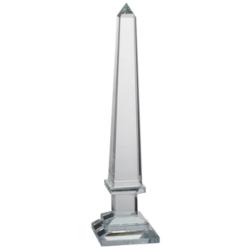 Odille II 16&quot; High Crystal Obelisk Sculpture