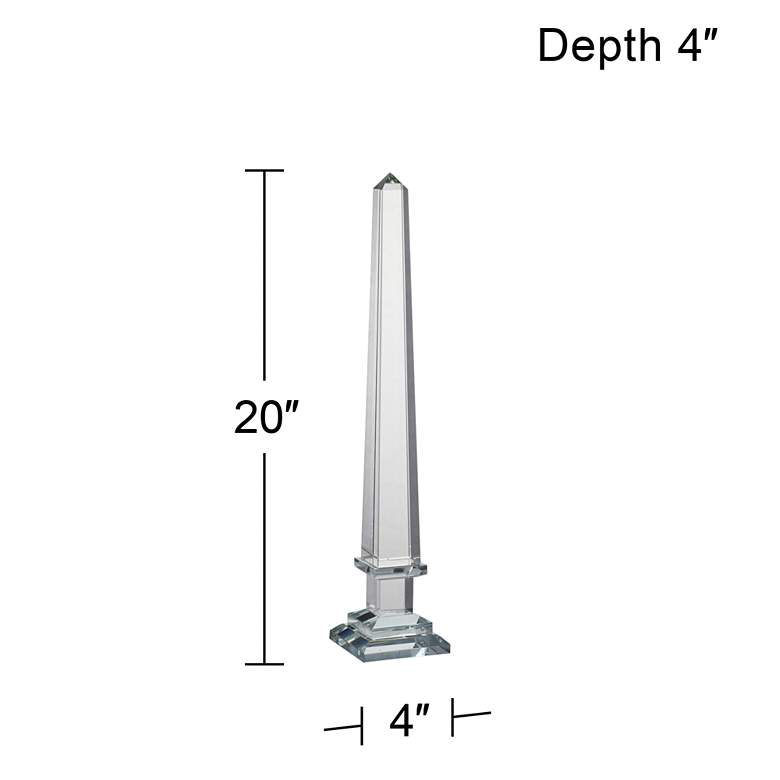 Image 2 Odille II 20" High Crystal Obelisk Sculpture more views