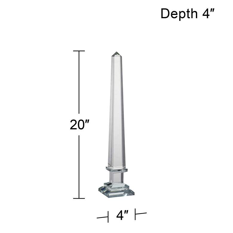 Image 2 Odille II 20 inch High Crystal Obelisk Sculpture more views