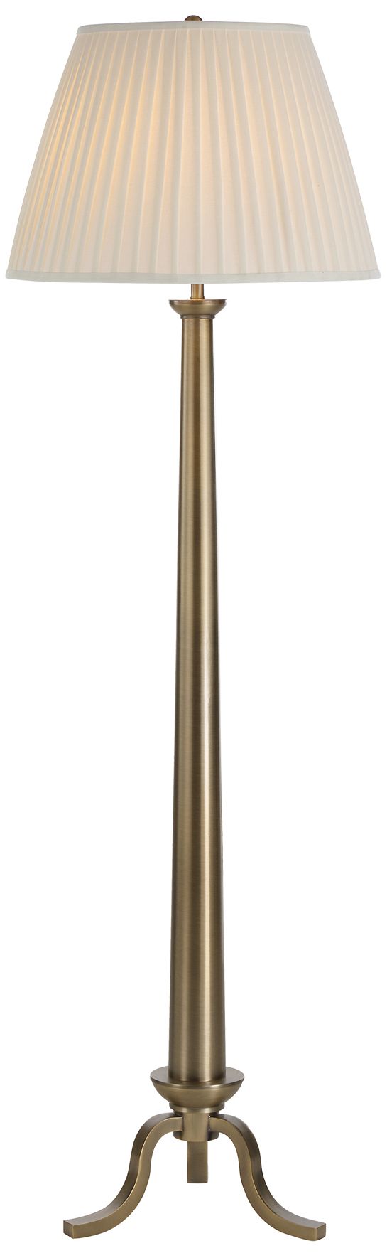 Image 5 Odlam 60.75" Tall Walnut Floor Lamp with Tapered Linen Shade more views