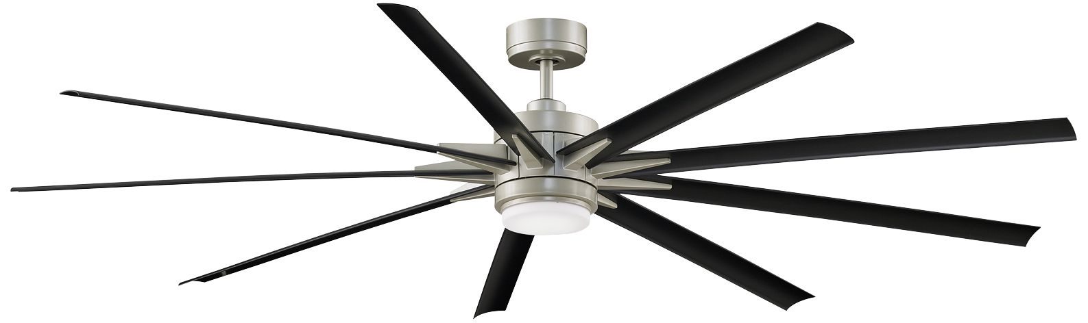 Image 2 Odyn 84 in In/Out Smart Fan w/ LED CCT Lt Kit - Br. Nickel w/ Black blades