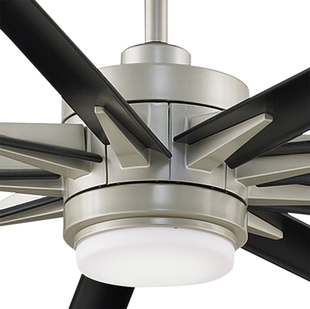 Image 3 Odyn 84 in In/Out Smart Fan w/ LED CCT Lt Kit - Br. Nickel w/ Black blades more views