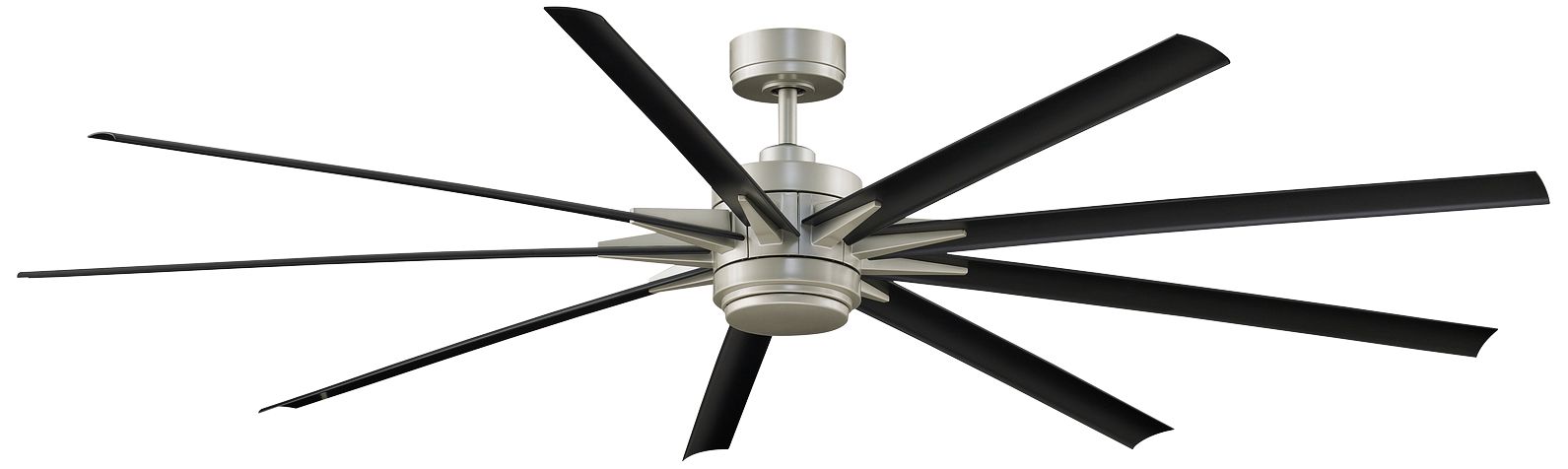 Image 4 Odyn 84 in In/Out Smart Fan w/ LED CCT Lt Kit - Br. Nickel w/ Black blades more views