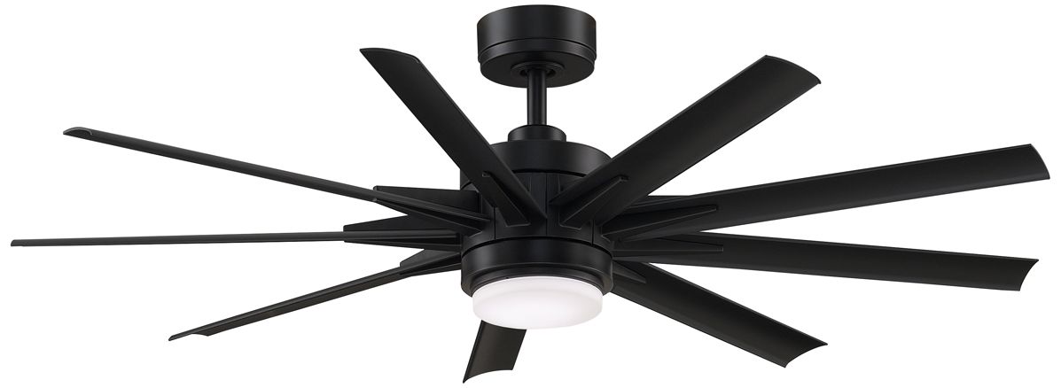 Image 2 Odyn Custom 56 in In/Out Smart Fan w/ LED CCT Lt Kit - Black Blades
