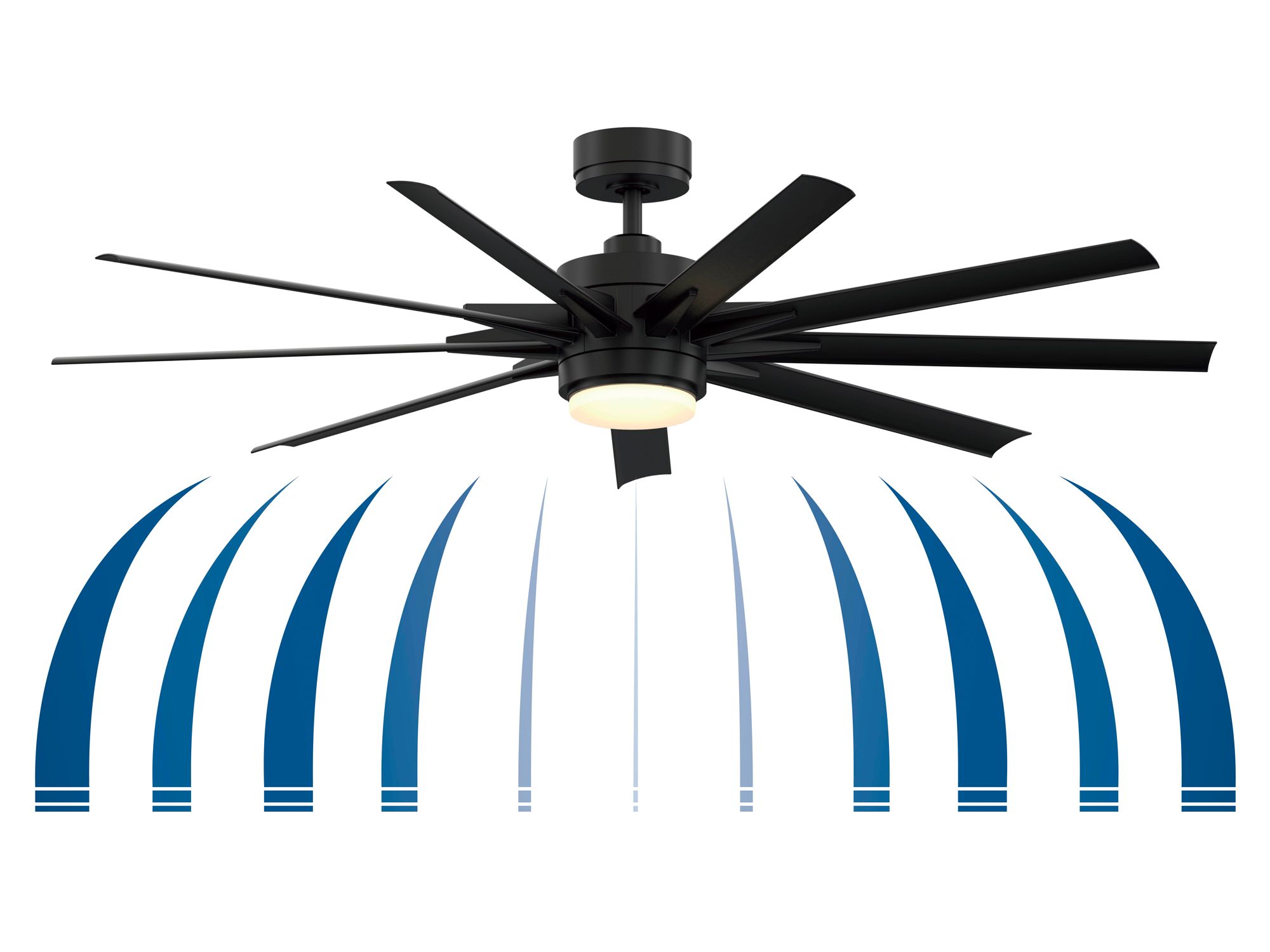 Image 4 Odyn Custom 56 in In/Out Smart Fan w/ LED CCT Lt Kit - Black Blades more views
