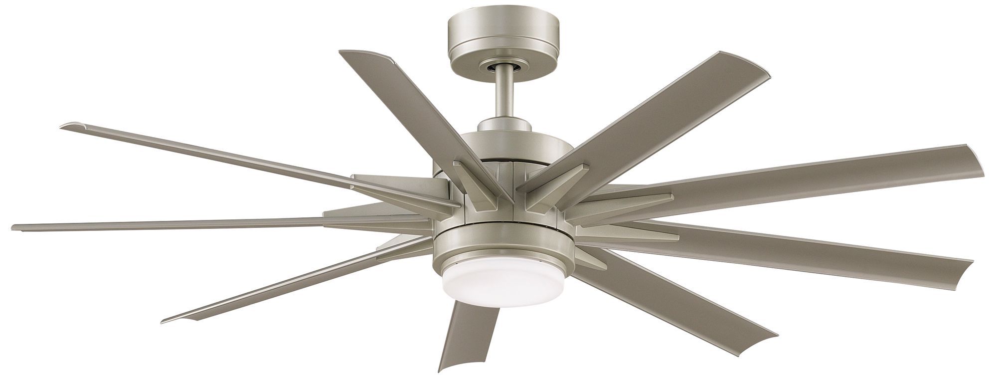 Odyn Custom 56 in In/Out Smart Fan w/ LED CCT Lt Kit - Br. Nickel Blades