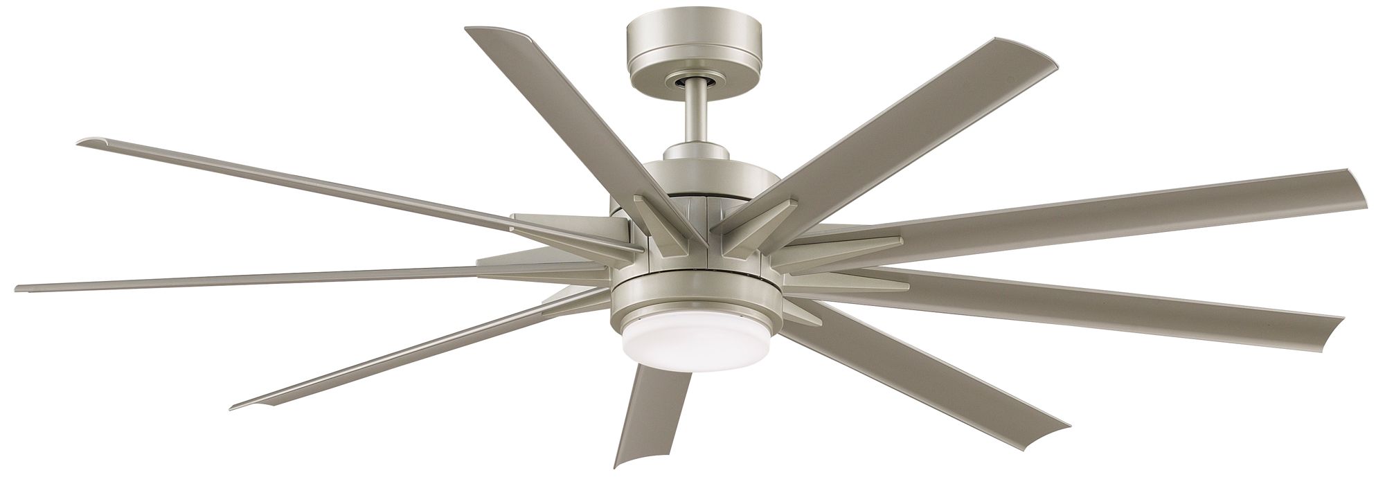 Odyn Custom 64 in In/Out Smart Fan w/ LED CCT Lt Kit - Br. Nickel Blades
