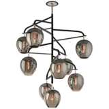 Odyssey 47&quot; Wide Black and Smoked Glass Pendant Light
