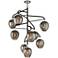 Odyssey 47" Wide Black and Smoked Glass Pendant Light