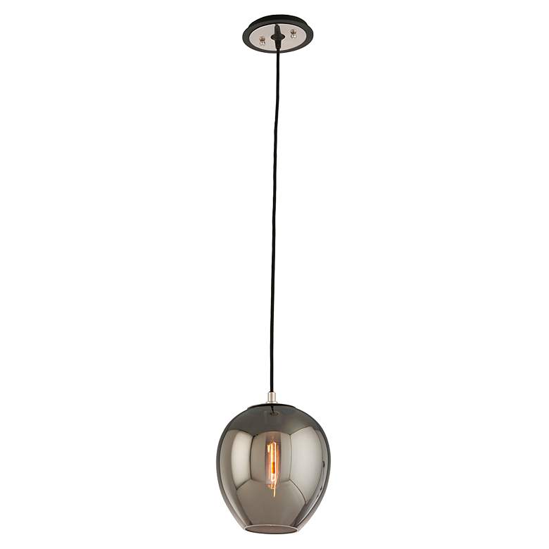 Image 2 Odyssey 9" Wide Textured Black Mini Pendant more views